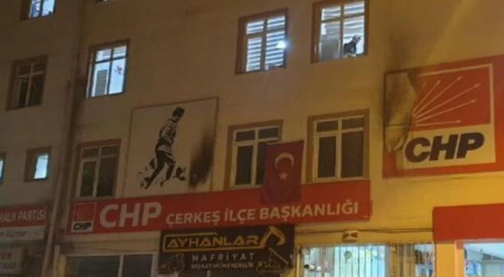 Çankırı'da CHP Çerkeş İlçe Başkanlığı binasına saldıran şüpheli tutuklandı