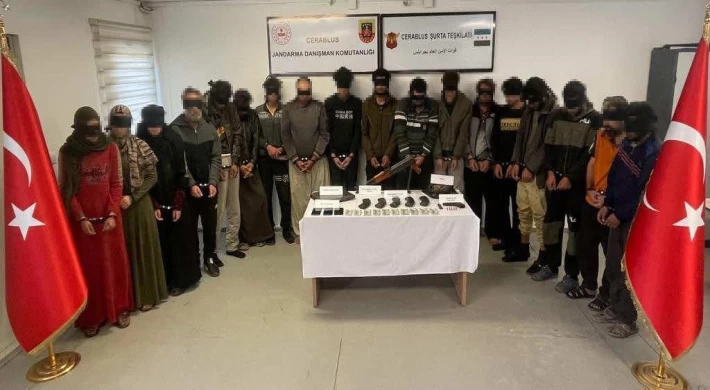 Gaziantep jandarması Suriye’de 18 DEAŞ’lı ve PKK’lı teröristi yakaladı