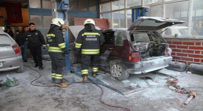Konya’da LPG’li otomobil tamiratı sırasında patlama: 5 yaralı