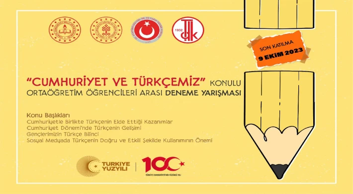 "Cumhuriyet Ve Türkçemiz" Konulu Lise Öğrencileri Arası Deneme Yarışması