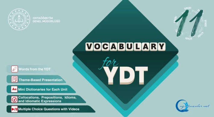 Vocabulary for YDT Grade 11 kelime kitabı yayımlandı