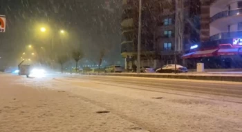 Elazığ’ın merkezine mevsimin ilk karı yağdı