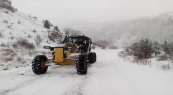 Kar yağışı nedeniyle 2 yerleşim yeri ulaşıma kapandı