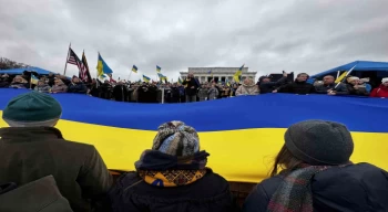 ABD’de yaşayan Ukraynalılardan Rusya karşıtı protesto: ”Putin bir katildir”