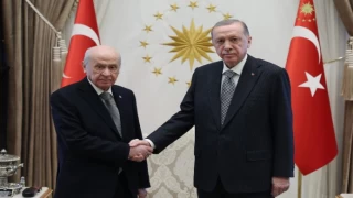 Cumhurbaşkanı Erdoğan, Bahçeli’yi Külliye’de kabul etti