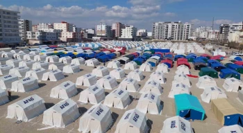 Kahta’da 2 farklı bölgede çadır kent kuruldu