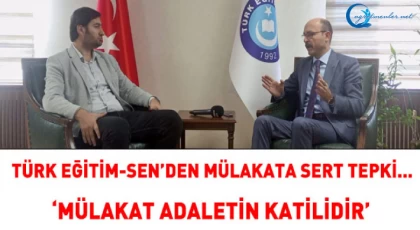 Türk Eğitim-Sen'den mülakata sert tepki... 'Mülakat adaletin katilidir'