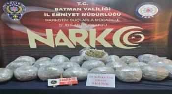 Batman’da 25 kilo esrar ele geçirildi: 3 tutuklama