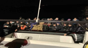 Ayvacık açıklarında 46 kaçak göçmen yakalandı