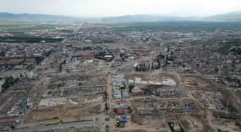Depremin üzerinden 13 ay geçti, Kahramanmaraş havadan görüntülendi